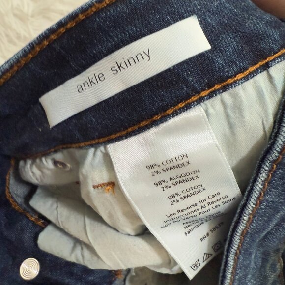 Women STS Blue Ankle Skinny Jeans Medium Rise in Dark Blue Size 27 - Picture 7 of 8